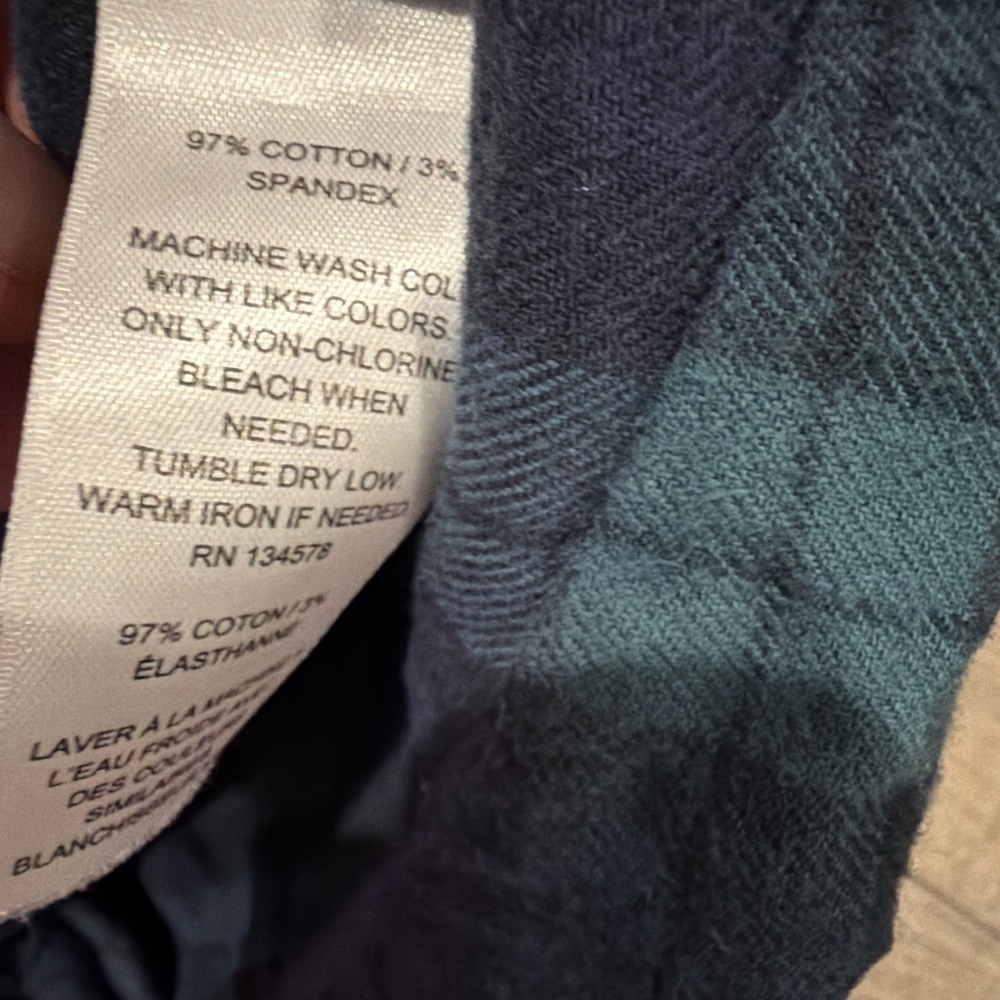 Vineyard Vines Flannel Shirt Mens Large Blue Green Plaid Classic Fit Tucker - Picture 5 of 5